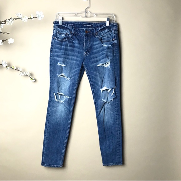 VIGOSS #332 The Chelsea Skinny Distressed Jeans - Picture 2 of 8